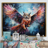 Dreamy Owls In Flight - Owl Home Decor Art