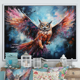 Dreamy Owls In Flight - Owl Home Decor Art