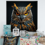 Owl Expressionist Gaze - Owl Living Room Wall Art