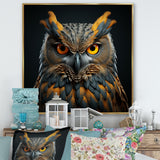Owl Expressionist Gaze - Owl Living Room Wall Art