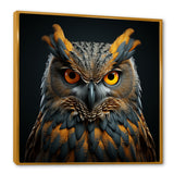 Owl Expressionist Gaze - Owl Living Room Wall Art