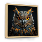 Owl Expressionist Gaze - Owl Living Room Wall Art
