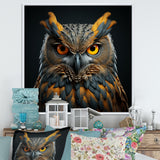 Owl Expressionist Gaze - Owl Living Room Wall Art