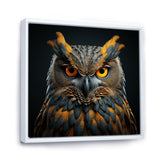 Owl Expressionist Gaze - Owl Living Room Wall Art