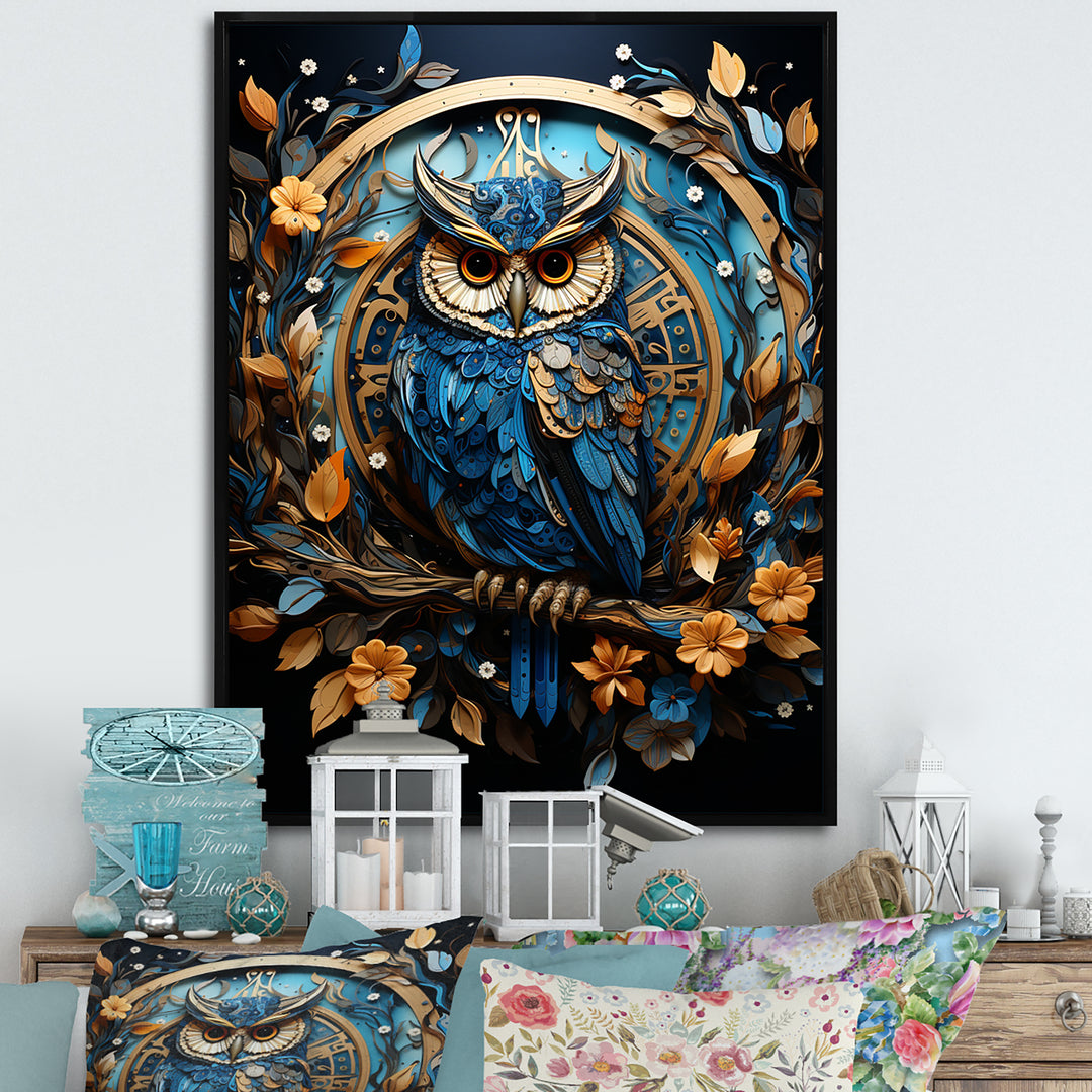 Fantasy Portrayal Of Enchanted Owl - Owl Canvas Wall Art