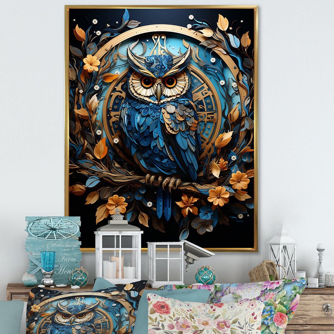 Fantasy Portrayal Of Enchanted Owl - Owl Canvas Wall Art