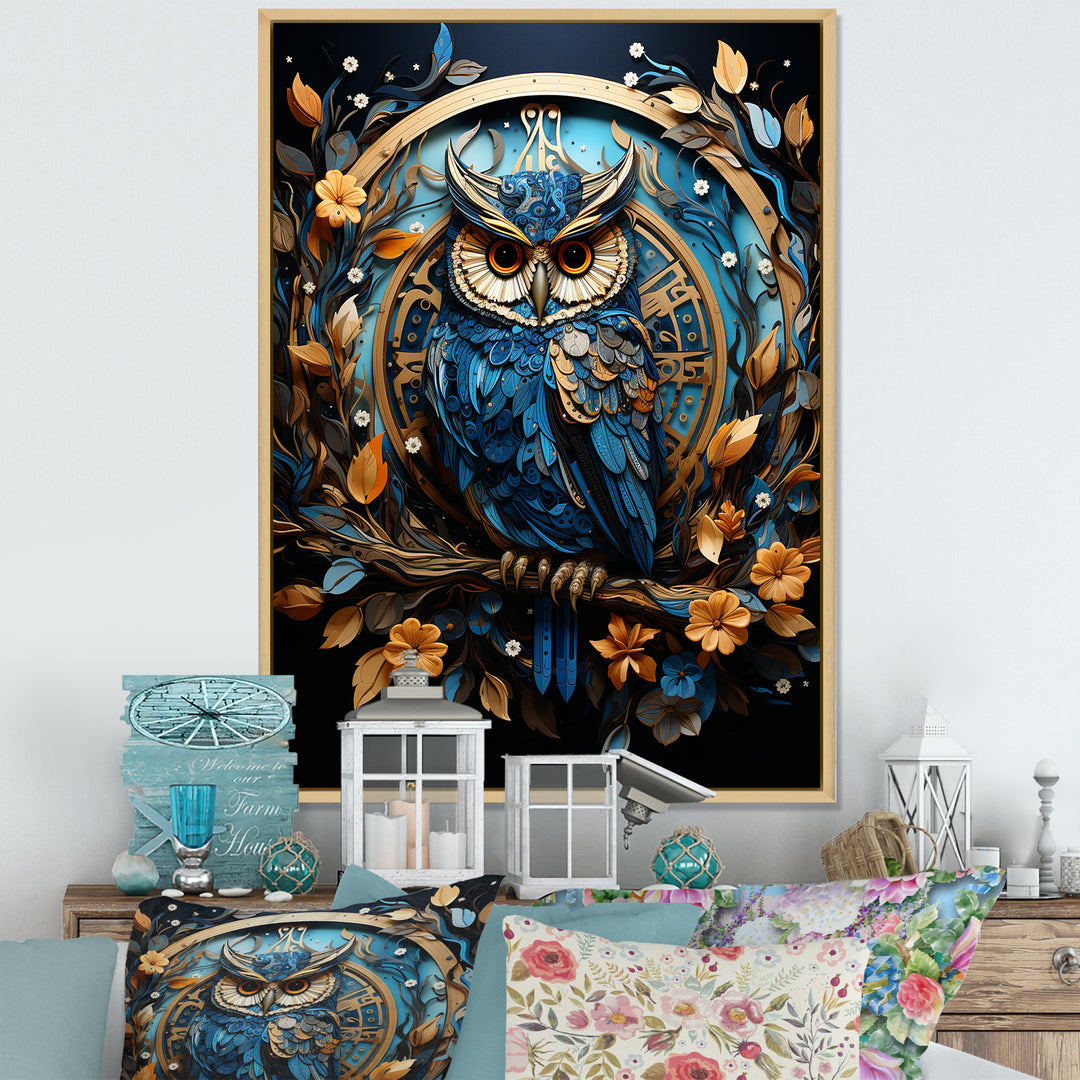 Fantasy Portrayal Of Enchanted Owl - Owl Canvas Wall Art