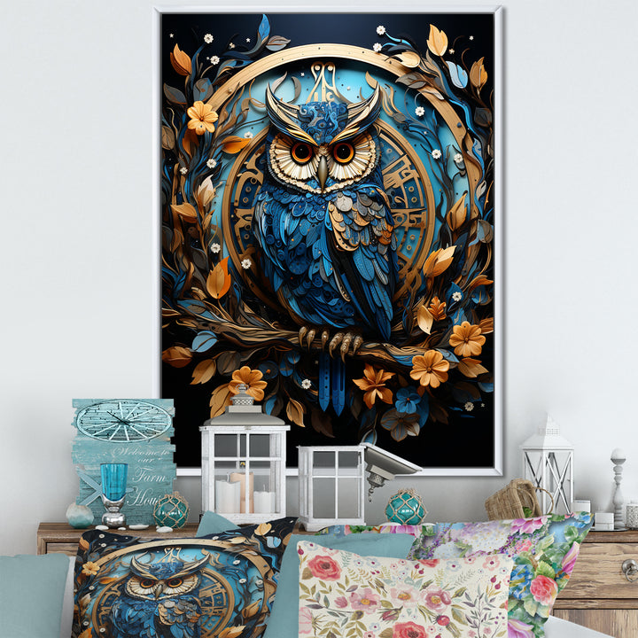 Fantasy Portrayal Of Enchanted Owl - Owl Canvas Wall Art