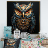 Teal And Gold Baroque Golden Guardian Owl - Owl Wall Decor