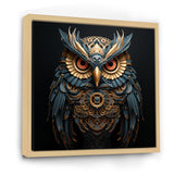 Teal And Gold Baroque Golden Guardian Owl - Owl Wall Decor