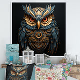 Teal And Gold Baroque Golden Guardian Owl - Owl Wall Decor