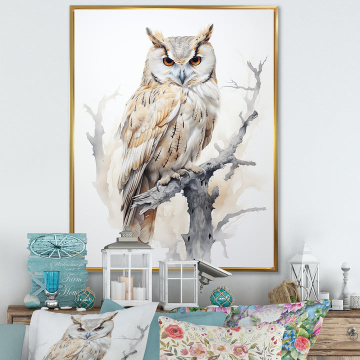 Wise And Watchful Majestic Owl - Owl Wall Art Prints
