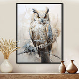 Wise And Watchful Majestic Owl I - Animals Canvas Wall Art