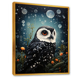 Noir Watcher Owl At Twilight - Black Owl Wall Art