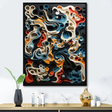 Owls Line Realms - Owl Large Canvas Wall Art