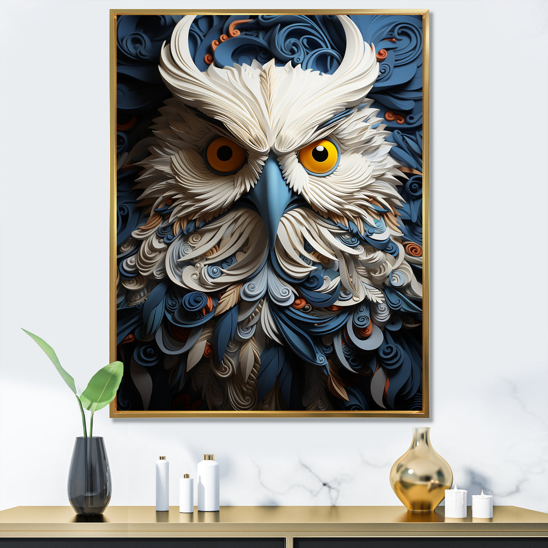 Owl Eyes In The Shadows - Owl Home Decor Art