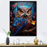 Pop Art Owl Wisdom Twilight - Owl Canvas Wall Art