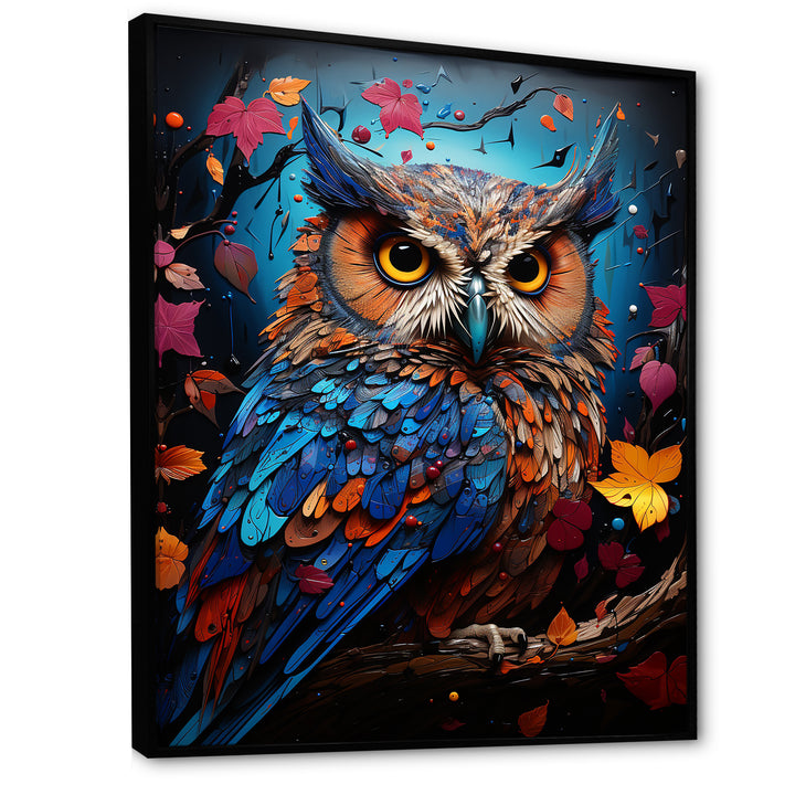 Pop Art Owl Wisdom Twilight - Owl Canvas Wall Art