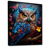 Pop Art Owl Wisdom Twilight - Owl Canvas Wall Art