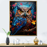 Pop Art Owl Wisdom Twilight - Owl Canvas Wall Art