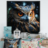Surrealism Owl Night S Wisdom Keepers - Yellow Owl Wall Art