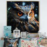 Surrealism Owl Night S Wisdom Keepers - Yellow Owl Wall Art