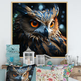 Surrealism Owl Night S Wisdom Keepers - Yellow Owl Wall Art