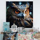 Surrealism Owl Night S Wisdom Keepers - Yellow Owl Wall Art