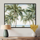 Palms Palm Trees On The Beach I - Floral Canvas Wall Art