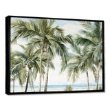 Palms Palm Trees On The Beach I - Floral Canvas Wall Art