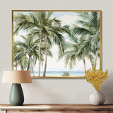 Palms Palm Trees On The Beach I - Floral Canvas Wall Art