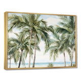 Palms Palm Trees On The Beach I - Floral Canvas Wall Art