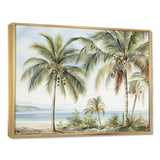 Palms Palm Trees On The Beach V - Floral Canvas Wall Art