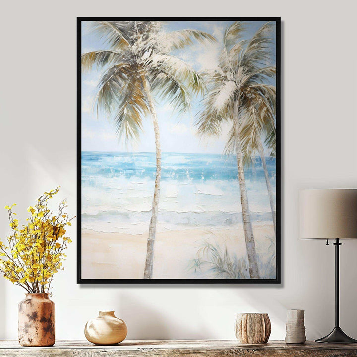 Pearl Desert Palms Oasis I - Floral Canvas Wall Art