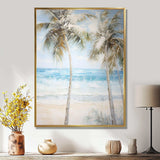 Pearl Desert Palms Oasis I - Floral Canvas Wall Art