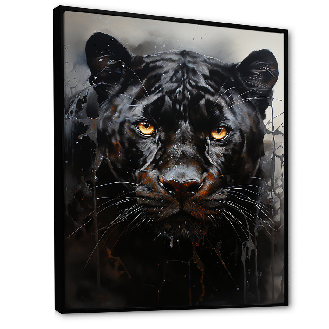 Sleek Panther Stalk - Panther Canvas Wall Art