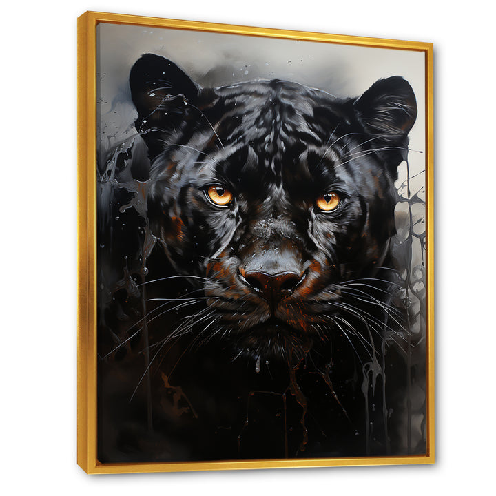Sleek Panther Stalk - Panther Canvas Wall Art