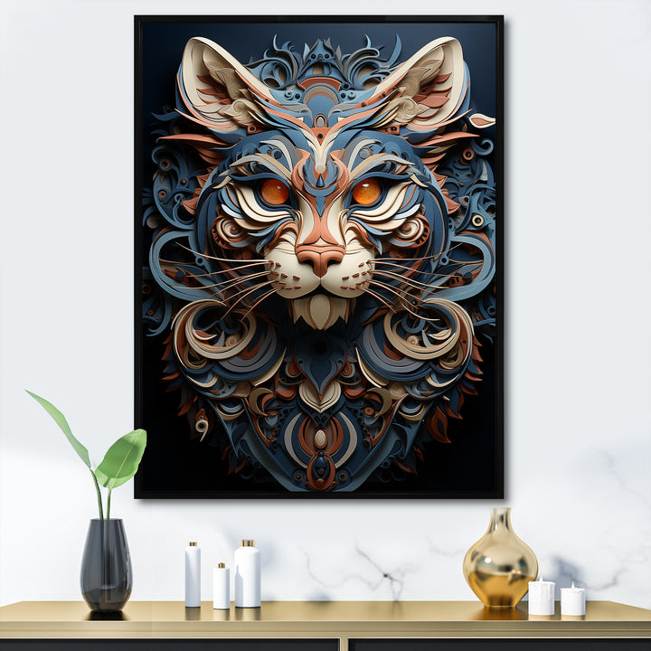Abstract Panther Essence - Panther Framed Canvas Art