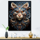Abstract Panther Essence - Panther Framed Canvas Art