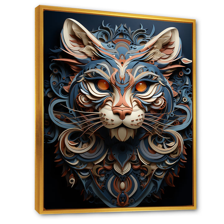 Abstract Panther Essence - Panther Framed Canvas Art