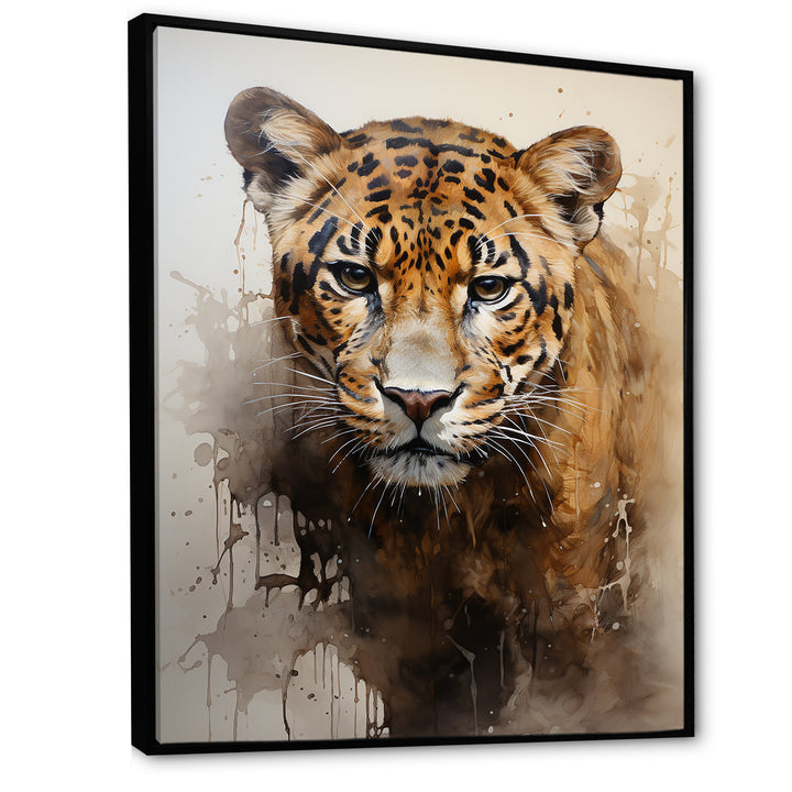Classic Jaguar Majesty Portrait - Leopard Bedroom Wall Art