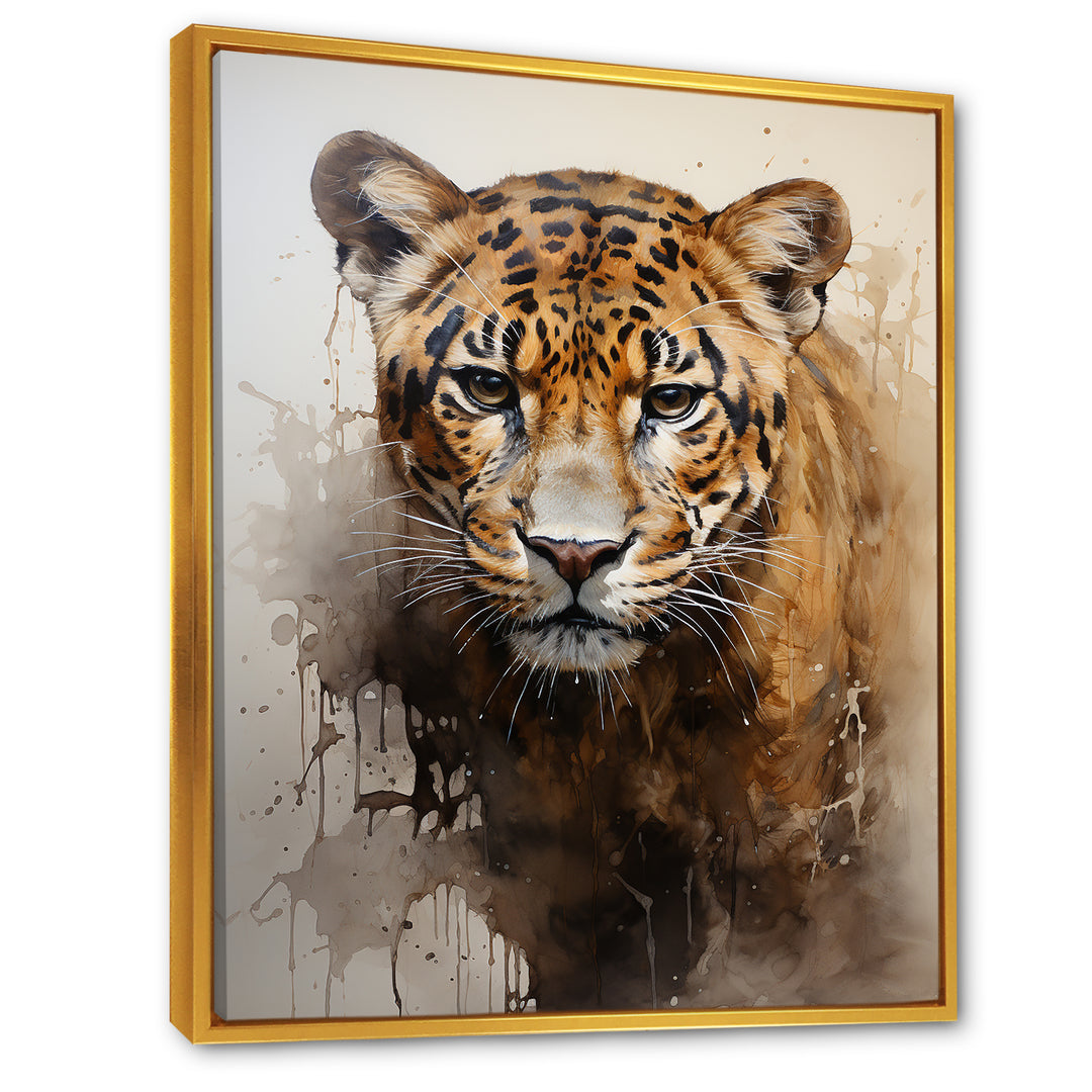 Classic Jaguar Majesty Portrait - Leopard Bedroom Wall Art