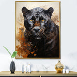 Classic Panther Graceful Night Hunter Portrait - Panther Canvas Wall Art