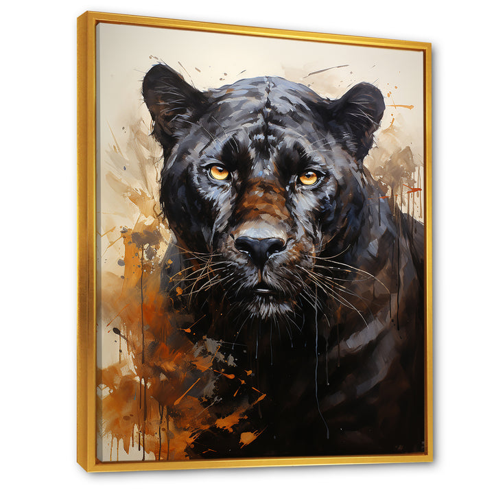 Classic Panther Graceful Night Hunter Portrait - Panther Canvas Wall Art