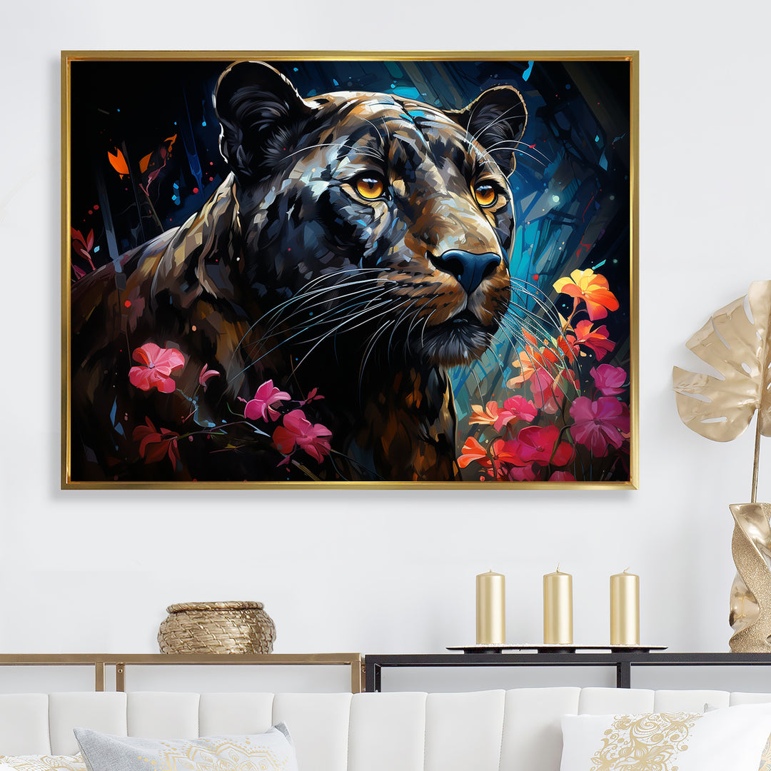 Dreamy Panther Nocturne - Panther Wall Decor