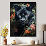 Enchanted Panther Jungle Realm - Animals Canvas Wall Art