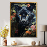 Enchanted Panther Jungle Realm - Animals Canvas Wall Art