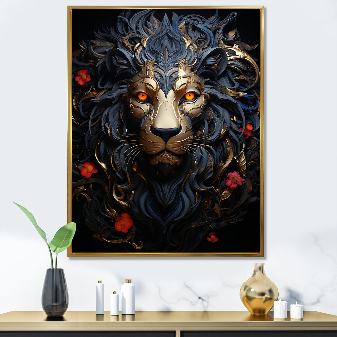Golden Panther Majesty - Black Panther Wall Art