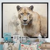 Minimalism Panther Wild Elegance - Panther Framed Canvas Art