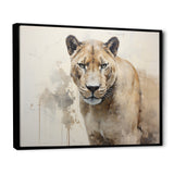 Minimalism Panther Wild Elegance - Panther Framed Canvas Art
